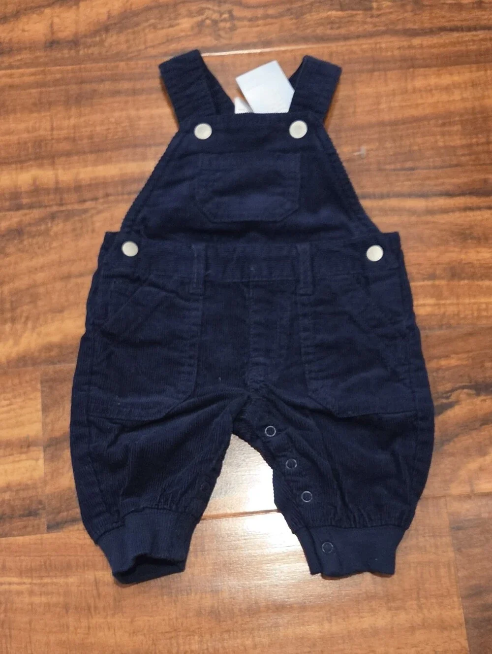 Gymboree NWT 0-3 Months Navy Corduroy Overalls, Moose Bodysuit and Socks (2)